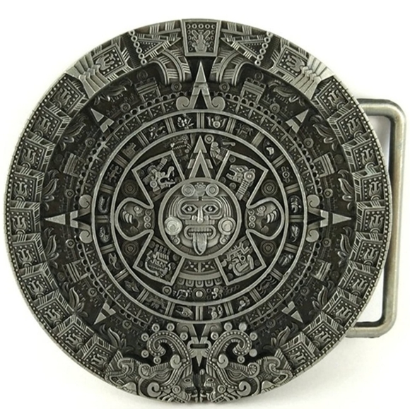 New Aztec calendar belt buckle approximately 3.5". Message me with your choice - Picture 2 of 10